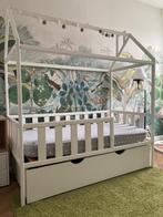 Custom Made Kids Bed with Storage Drawer & Canopy Tent, Ophalen, Verstelbaar, Eenpersoons, Wit