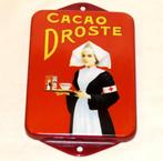 Emaille Reclame Deurpost Droste Cacao Haarlem Rood Kruisje, Ophalen of Verzenden, Zo goed als nieuw, Reclamebord