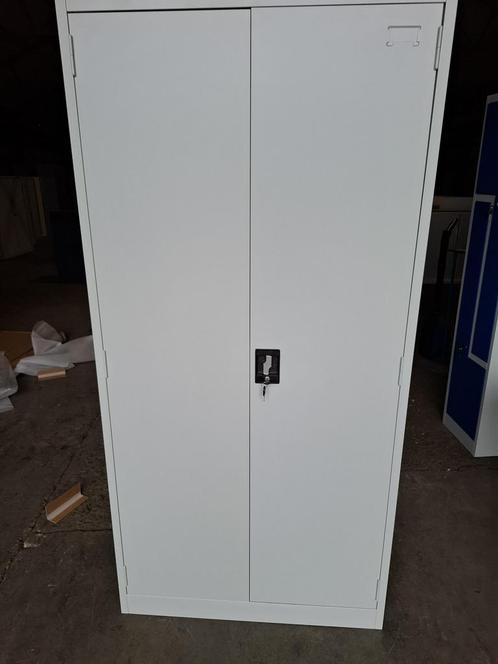 Nieuwe metalen draaideurkast met 4 legborden, licht grijs, Huis en Inrichting, Kasten | Roldeurkasten en Archiefkasten, Nieuw