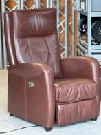 Lekker luie elektrische leren stoel, Huis en Inrichting, Fauteuils, Ophalen, Gebruikt, Leer, 75 tot 100 cm