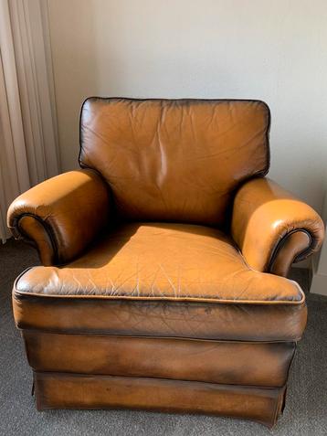 Bruin Lederen Fauteuil - Comfortabel en Stijlvol beschikbaar voor biedingen