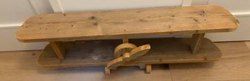 Steigerhouten wandplank, vliegtuig, 118x19cm (bxd) beschikbaar voor biedingen