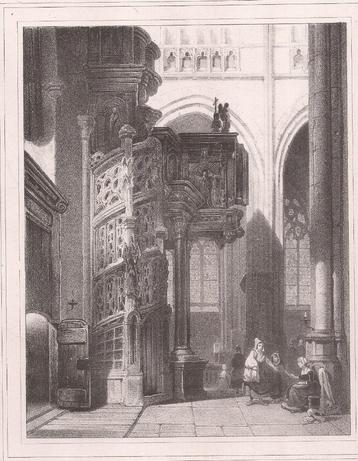 Bosboon, J. - Interior van dekerk Saint-Maclou in Rouen beschikbaar voor biedingen