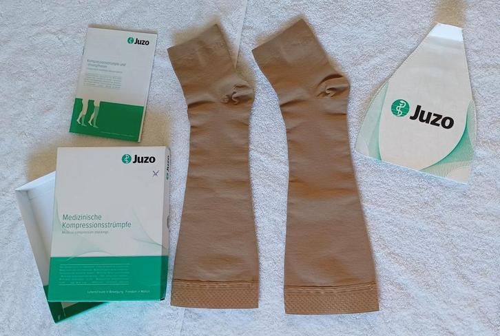 Compressiekousen 2stuks,CCL2/L Juzo, amandel, Dynamic Cotton, Diversen, Verpleegmiddelen, Nieuw, Ophalen of Verzenden