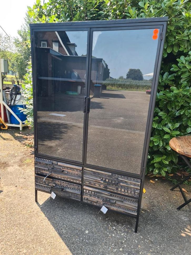 Nieuwe icathcers Malibu vitrinekast 190x120x40cm nu €275, Huis en Inrichting, Woonaccessoires | Overige, Nieuw, Ophalen