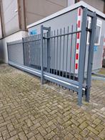 Schuifpoort Heras 5,70 meter doorgang, Ophalen, Gebruikt, IJzer, Spijlenhekwerk