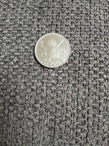 Zeldzame 1 Gulden 2001 loeki  beschikbaar voor biedingen