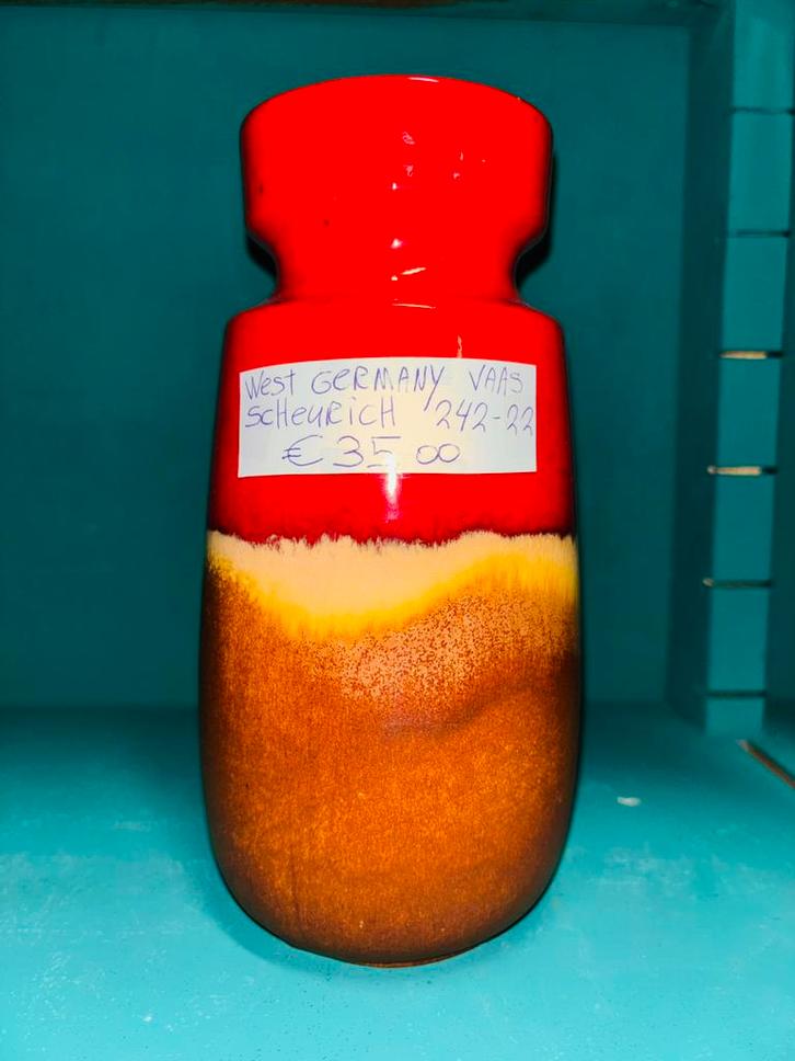 West Germany Vaas Scheurich 242-22, Antiek en Kunst, Antiek | Vazen, Ophalen