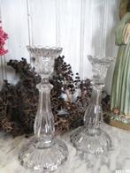 Set glazen kandelaars, Ophalen of Verzenden, Glas