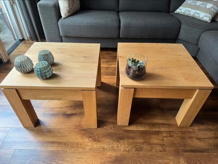 Licht eiken salontafels, Huis en Inrichting, Tafels | Salontafels, Ophalen