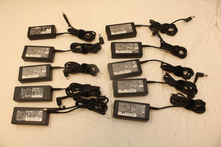 Partij: 10 stuks HP lader 7.4MM plug 65W origineel, Computers en Software, Laptop-opladers, Zo goed als nieuw, Ophalen of Verzenden