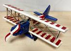 Vliegtuig biplane fighter groot miniatuur van metaal model