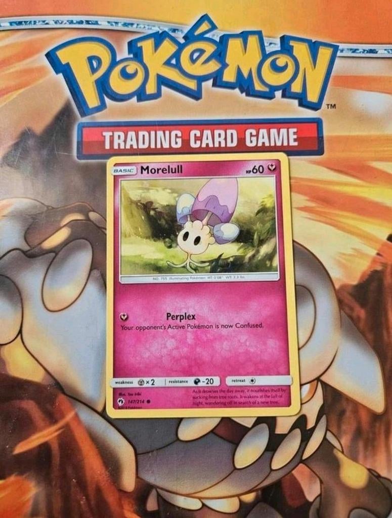 Morelull 147/214 Sun&Moon Lost thunder pokemon kaart nm, Ophalen of Verzenden, Zo goed als nieuw, Losse kaart