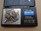 zilveren lange sier ketting [394], Verzenden, Zo goed als nieuw, Zilver, Zilver