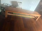 Massief houten eetbank, lage sidetable, Huis en Inrichting, Ophalen, Bruin, Zo goed als nieuw, Eén