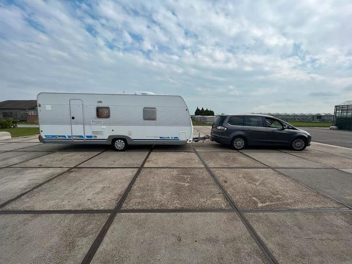 Super leuke Dethleffs caravan, Caravans en Kamperen, Caravans, Particulier, tot en met 6, Rondzit, Dethleffs, Frans bed, Stapelbed