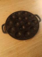 Gietijzeren poffertjespan, Huis en Inrichting, Ophalen, Zo goed als nieuw, Gietijzer, Koekenpan of Braadpan
