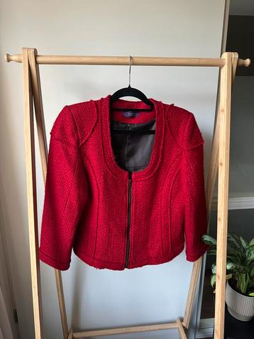 Studio Anneloes wollen jasje tweed rood beschikbaar voor biedingen