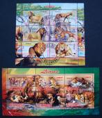 - 530 - 2 Blokken met Leeuwen. Met 12 zegels., Verzenden, Gestempeld, Dier of Natuur