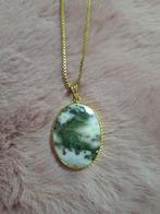 Double gouden ketting met hanger, vintage, Amerik FBM, Sieraden, Tassen en Uiterlijk, Kettingen, Met hanger, Ophalen of Verzenden