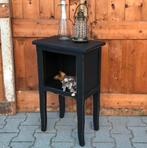 Nachtkastje hout zwart brocante 41,5 x 26,5 x 69 cm, Gebruikt, Minder dan 45 cm, Hout, 55 tot 70 cm