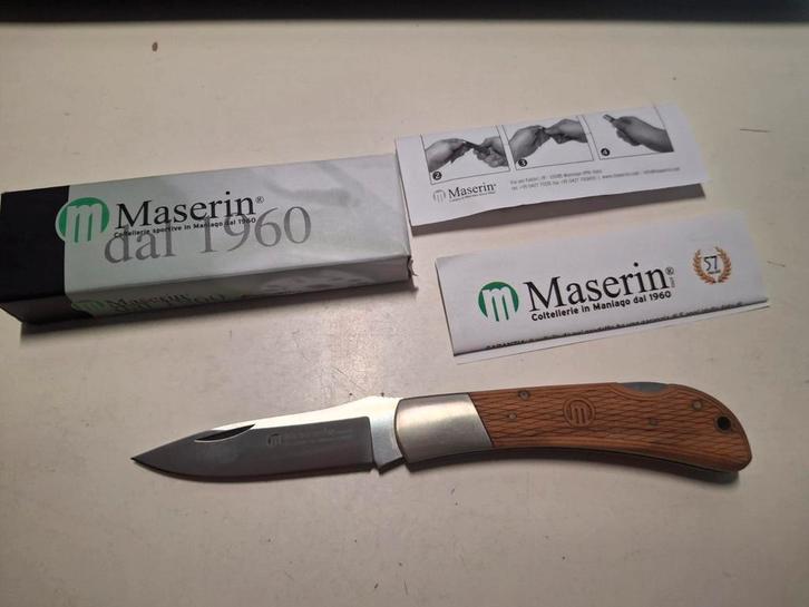Maserin Caccia - Hunter zakmes, Caravans en Kamperen, Kampeergereedschap, Zo goed als nieuw, Ophalen of Verzenden