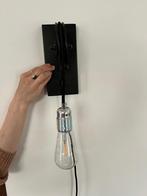 Set industriële wandlampen met katrol excl. lichtbron, Huis en Inrichting, Lampen | Wandlampen, Industrieel, Metaal, Gebruikt