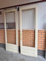 Ensuite deuren met glas, Doe-het-zelf en Verbouw, Gebruikt, Deurkozijn, 150 tot 225 cm, Inclusief glas