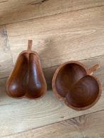 Vintage retro houten schaaltjes bakjes fruit appel peer, Huis en Inrichting, Keuken | Servies, Overige materialen, Ophalen of Verzenden