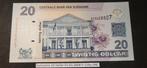 Suriname 20 Dollar Biljet 2004 P159a UNC, Ophalen of Verzenden, Los biljet