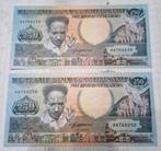 Setje van 2 Surinaamse 250 Gulden Biljetten UNC, Ophalen of Verzenden, Zuid-Amerika, Setje