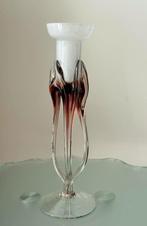 Vintage kaarsenkandelaar Muranoglas  bruin/wit, Huis en Inrichting, Woonaccessoires | Kandelaars en Kaarsen, Overige materialen