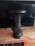 Chinese Japanse Aziatische bronzen trompet vaas 60 cm, Antiek en Kunst, Ophalen