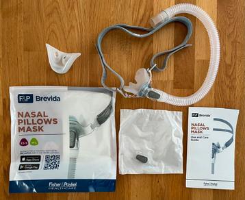 F&P Brevida Nasal Pillow Mask maat xs-s m-l. NIEUW! beschikbaar voor biedingen