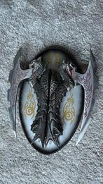 Fantasy Wanddecoratie – Dubbele Draak Messen op Plaat, Huis en Inrichting, Ophalen of Verzenden, Gebruikt