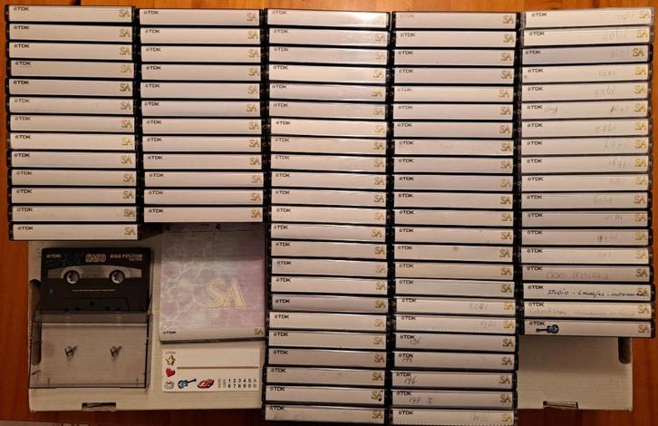 TDK SA90 cassettebandjes te koop!, Cd's en Dvd's, Cassettebandjes, Zo goed als nieuw, Voorbespeeld, Overige genres, 26 bandjes of meer