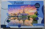 Legpuzzel - Aziatisch paleis tijdens zonsondergang (opgang?), Verzenden, 500 t/m 1500 stukjes, Zo goed als nieuw, Legpuzzel