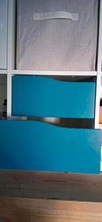 2 lade's en 1 deurtje voor Kallax IKEA kast turquoise blauw, Huis en Inrichting, Kasten | Wandmeubels, Overige materialen, Gebruikt