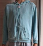 Lichtblauwe hoodie capuchon vest mt 134 meisje, Gebruikt, Meisje, Trui of Vest, Ophalen of Verzenden