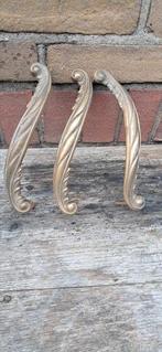 Antieke Art deco  messing handgrepen 3 stuks, Ophalen of Verzenden