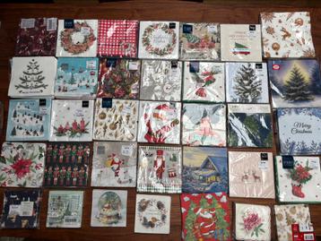 40 kerst servetten, leuk voor decoupage Paw en PPD beschikbaar voor biedingen