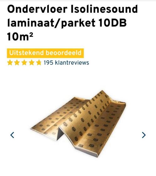 Ondervloer isoline sound 10db, Doe-het-zelf en Verbouw, Isolatie en Afdichting, Nieuw, Overige materialen, Minder dan 4 cm, Ophalen