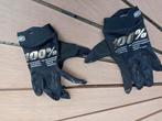 100% handschoenen Motorcross kind maat young s zwart goud, Ophalen of Verzenden, Tweedehands, Handschoenen