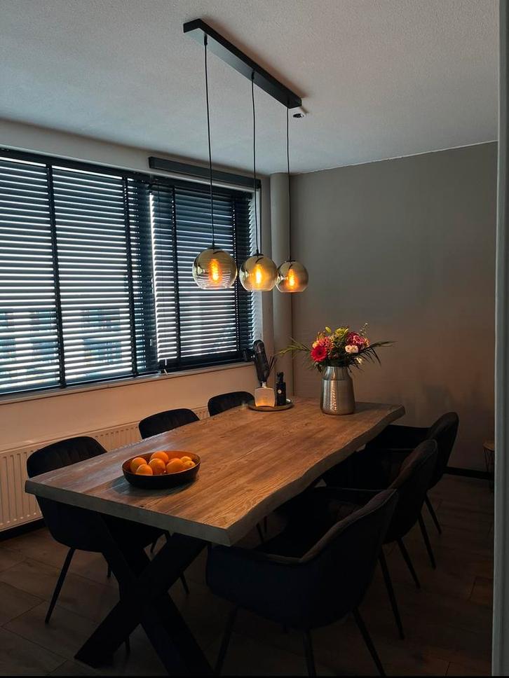 Hanglamp fantasy globe goud glas, Huis en Inrichting, Lampen | Hanglampen, Zo goed als nieuw, 50 tot 75 cm, Glas, Ophalen