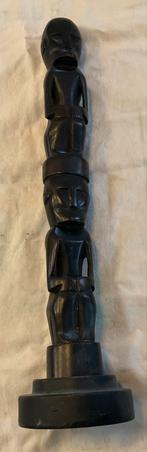 Houten totempaal met 2 figuren, Ophalen of Verzenden