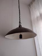 Vintage industriële ijzeren hanglamp, Ophalen, Gebruikt, Lndustrieel, Metaal