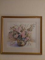 Aquarel Schilderij Bloemen in Vaas, Antiek en Kunst, Kunst | Schilderijen | Klassiek, Ophalen of Verzenden