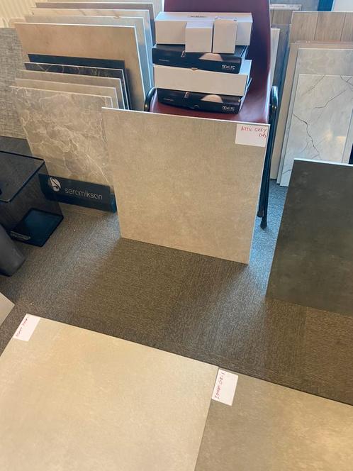 Keramiek betonlook 60 x 60 gerectificeerd, Doe-het-zelf en Verbouw, Tegels, Nieuw, Vloertegels, Keramiek, 60 cm of meer, 60 cm of meer