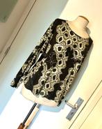 LaSalle Amsterdam shirt blouse slang slangen print mt 44 46, Kleding | Dames, LaSalle Amsterdam, Verzenden, Zwart, Maat 46/48 (XL) of groter