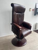 Prominent Sta Op Relaxfauteuil Bruin Leer Goteborg sta-op, Verzenden, Minder dan 75 cm, Leer, Zo goed als nieuw